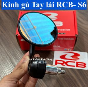 Kính chiếu hậu gắn gù tay lái RCB chính hãng-S6 màu đen