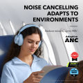 Soundcore by Anker, Space One, Bluetooth 5.3 ANC Headphones, 2X Stronger Voice Reduction, 40H ANC Playtime, App Control, LDAC Hi-Res Wireless Audio, Comfortable Fit, Clear Calls. 