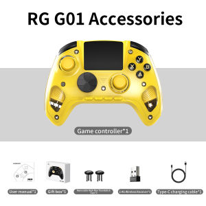 ANBERNIC RG G01 Retro Games Controller Hall Effect Triggers Bluetooth/Wired/Wireless XBOX Gamepad for PC Android IOS Steam Linux