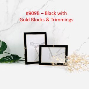 [SG Stock] Classy Epoxy White Frame | Black Frame with Gold Trimmings Photo Frame