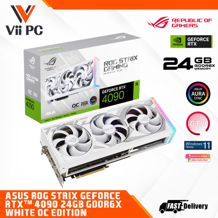 ASUS ROG Strix GeForce RTX™ 4090 / RTX4090 / RTX 4090 24GB GDDR6X White ...