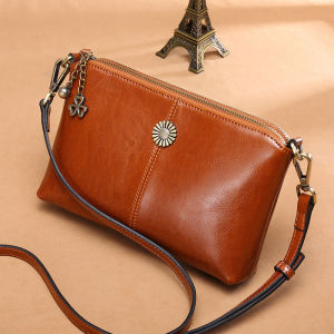 2025 Women Leather Shoulder Bag Small Zipper Crossbody Bag Handbag Vintage Tote Girl Purse Lady Leisure Satchel Bag Casual Student Designer Top Handle Bag Free Shipping From Kev Trend