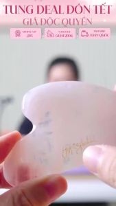 [ Best Seller ] Dụng Cụ Massage Guasha GYPSYLALA Đá Thạch Anh Hồng - Mát Xa Mặt Thân Thiện Mọi Loại Da  Nâng Cơ Mặt