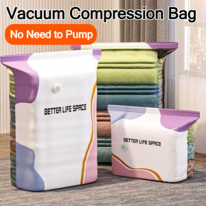 Thickened Vacuum Compression Bag for Clothes Quilts No Need to Pump Air out Travel Special Sealed Storage Bag Home Organizer