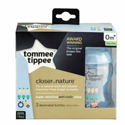 ขวดนม Tommee Tippee ทอมมี่ ทิปปี้ รุ่น Closer to Nature ขนาด 9oz แพ็คคู่