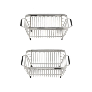 Multiple Size Adaptable Kitchen Drainer Basket Stainless Steel Retractable Meshes Dish Rack Easy Cleaning Surfaces