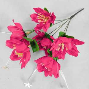 Bunga Aster Mangkok Cabang 6 Artificial Buatan - Bunga kain hias plastik dekorasi seserahan hantaran Pelaminan Wedding Seruni Artifisial grosirbungasurabaya importberkualitas