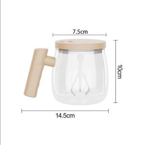 400ML Electric Self Stirring Coffee Mug High Speed Automatic Mixing Glass Cup Portable