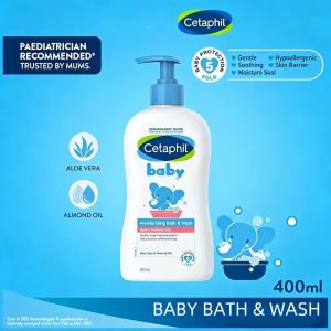 Cetaphil Baby Ultra Moisturizing Bath And Wash With Aloe Vera And Almond Oil 400mL