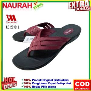 Sendal Jepit Yumeida LD 20101 L Sandal Jepit Silang Anyam Tali Karet Jelly Empuk Anti Slip