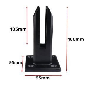 ที่หนีบกระจก ขาจับกระจก ชั้นยืนบันไดระเบียงแก้ว ราวกันตกกระจก สแตนเลส 304 ทรงเหลี่ยม ฟรี!ที่ครอบฐานและพุกยาวพิเศษ 9.3 ซม.