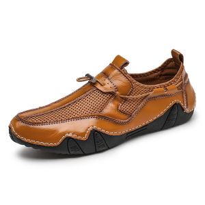 Prikol Fashion Klasik Gaya Import Kulit Sepatu Pria Dewasa Casual Santai Loafer Kekinian Sepatu Slip On Cowok 171