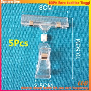 5Pcs POP Jepitan Harga Obral/ Klip Iklan Stiker Klip/Universal Berkepala Dua Klip Label Transparan
