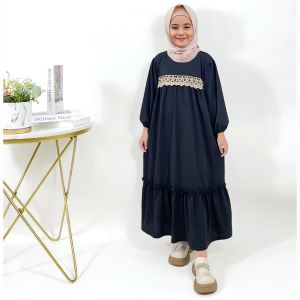 Gamis Anak Sinta Renda Emas 767 LISFASHION