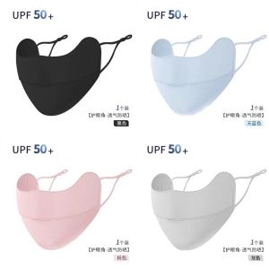 Khẩu Trang Chống Tia UV UPF50+ Che Gò Má – Vải Thường Co Giãn Thoáng Khí Mềm Nhẹ Dễ Đeo Hằng Ngày