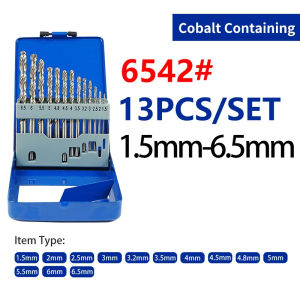 ZZSA M35 HSS Burrs Set Tungsten Carbide round Shank Jobber Drill Bits 1.0mm-13mm Twist Drill Bit Woodworking 13pcs/19pcs/25pcs 4P6B8