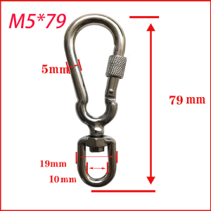 Swivel Snap Hooks for Dog Collar Stainless Steel Spring Clasp Hook for Pet Leashes/Camping Tent
