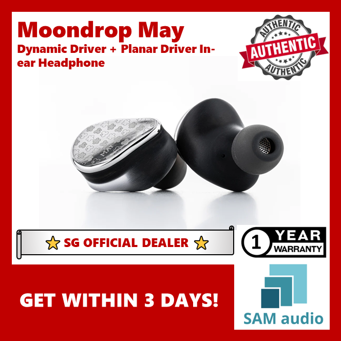 🎶SG] Moondrop May Dynamic Driver + Planar Driver In-ear Headphone | Lazada  Singapore