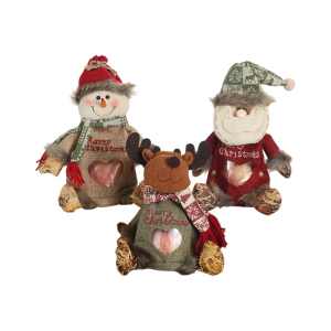 JoyFes 2025 New Christmas Gift Bags Secure Closure Design Christmas Doll Gift Bags Can Hold 500g Fruits Large Fabric Gifts Bags Reusable Christmas Bag for Presents Candy