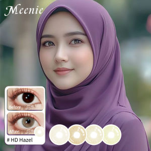Meenie HD Series 6 Monthly Colored Contact Lenses 14.2mm Brown Gray Wearing Lens Soft Natural Look Lens 1 Pair