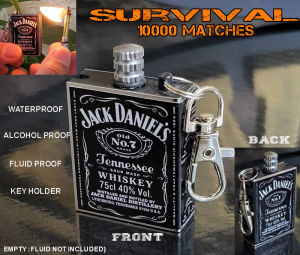 SURVIVAL MATCH STAINLESS KEYCHAIN