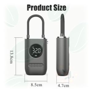 Wireless Digital Tire Inflator 12V – Portable Rechargeable Fast Inflation LED Display for Car & Bicycle
