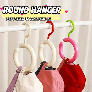 Onisa Round Scarf Tie Hanger Circular Ring Clothes Hanger Hat Rack Hook Space Saving 1Pc