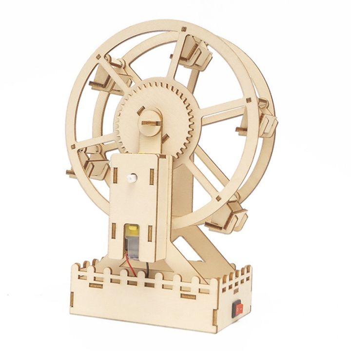 DIY Rotatable 3D Wooden Puzzle Wheel Making Model Electronic Science ...