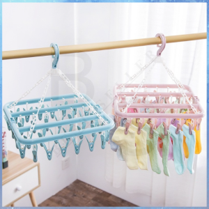 32 Clip Folding Hanger Clip drying racks Drying socks Discs Multiple Clips Clothes Rack