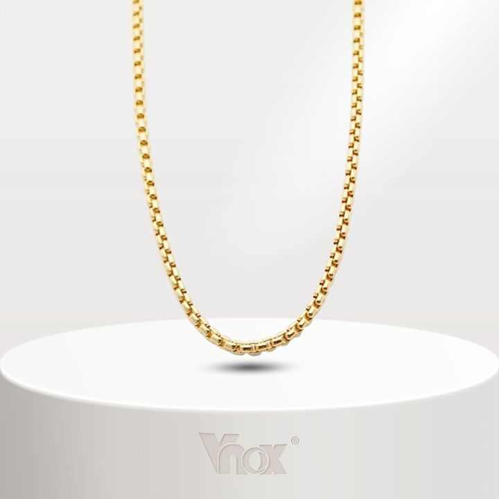 Vnox Fashion Rope Chain Stainless Steel Long Necklace Kwintass for Women  Men Box Pendant Necklace Kwintas 20 24 inch Lazada PH