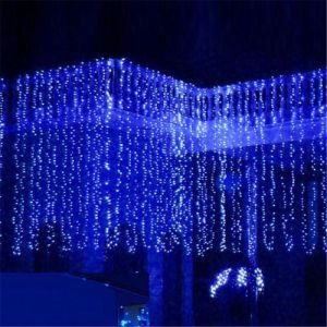 LATTOUR Christmas Lights Curtain Icicle Light 10M Christmas Decor Waterproof Christmas Light