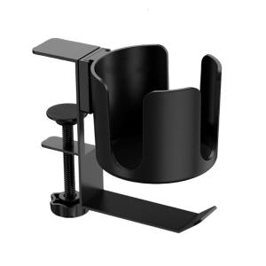 Desk Clamp Cup Bracket With Headphone Storage Hook Height Adjustable Iron ABS Construction Not Tool Setups