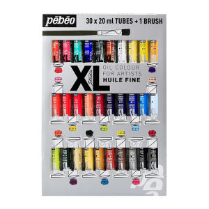 Pebeo XL 40/30/20/10สี20ML/หลอดสีน้ำมันชุดสำหรับศิลปินเริ่มต้นวาดสีแปรงสีอุปกรณ์ศิลปะได้เร็วขึ้นแห้ง
