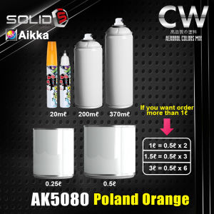 2K Paint  AIKKA AK5080 Poland Orange  Solid Series Cat 2K Car Motor Paint DIY Cat Kereta Oren