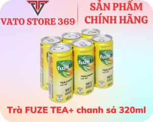 Trà chanh với sả FUZETEA+ lon 320ml