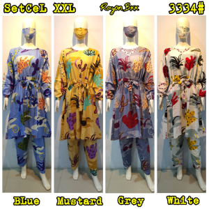 Setelan Set Rayon Kaktus ViraL LD 110 cm Free Masker kekinian XXL 3334