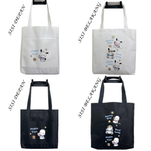 Totebag Kantong Karakter Sanrio Tas dua kantong depan muat laptop cocok untuk Sekolah Kuliah Sekolah