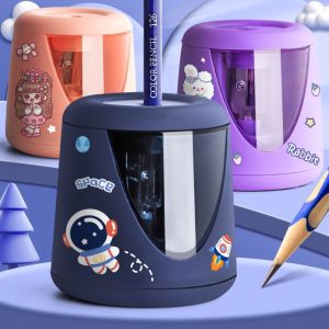 OKDEALS Cute Cartoon Battery/USB/Charging with Decorative Sticker Switch Automatic Electric Pencil Sharpener Mechanical Tool Creative Stationery