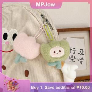 【MPJow】 Cute Cartoon Plush Tulip Keychain Soft Stuffed Flower Dolls Bag Pendant Decoration Car Keyring Accessories Girl Gifts