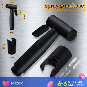 Handheld Bidet Sprayer for Toilet Stainless Steel Sprayer Attachment Water Pressure Control with Hose for Feminine Wash Baby Diaper Cloth Washer and Shower Sprayer for Pet Wall or Toilet Mount Black