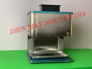 Máy cắt thịt thái mỡ tai heo dao tháo nhấc rời  siêu khỏe 200kg/h công suất 1100W