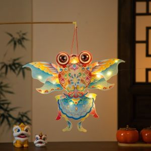 Minoa mid autumn festival lantern 中秋节灯笼diy Cartoon Mid-Autumn Festival Lantern Handmade DIY Material Bag Dragonfly Butterfly Lantern Portable Chinese Style Childrens Handheld Lantern Kindergarten