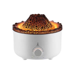 NFY 560ML Great Volcano Aromatherapy Machine Humidifier Smoke Ring/Ultrasonic/Essential Oil with Remote Control Flame Aromatherapy Machine