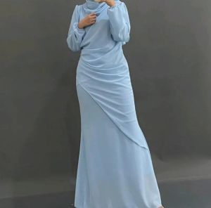 Shanum Dress Baju Gamis Kondangan FREE HIJAB Press Body Model Melayu Wanita Dewasa Terbaru 2024