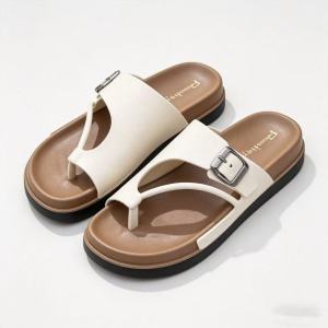 Free Shipping 666-H5 Huiliya 26 New Style Thick-Soled Sandals For Summer Fashion With H-Buckle Leather Strap Beach Shoes Simple And Versatile