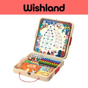 All-in-One Wooden Game Ages 3+ Chess Multifunctional Toy Gift For Kids by WISHLAND