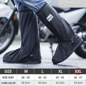 Ủng Đi Mưa Ủng Bọc Giày Cổ Cao Chống Thấm 100% Đế Cao Su Chống Trượt.Chất Liệu PVC Cao Cấp. Size 35-47 Cho cả Nam - Nữ