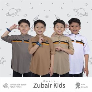 KHOIRUMMAH Koko Kurta Zubair Kids | Koko Anak laki Laki | Kaos Kurta Polos Lengan 3/4 | All Variasi