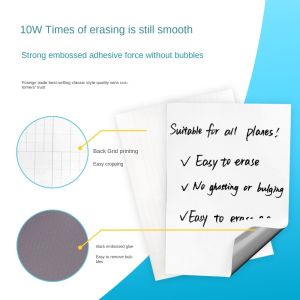 LIFE SHOPS Writing Drawing Graffiti Doodle A4A5 Size Small Whiteboard Sticker Children Drawing Toy Adhensive Memo Memorandum Sticker Portable Erasable Mini Message Whiteboard Sticker School Office