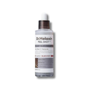 [SG In Stock]Dr.Melaxin PEEL SHOT GLOW EXFOLIANT RICE AMPOULE (WHITE RICE/BLACK RICE) 80ml Moisturizing Serum Brighten